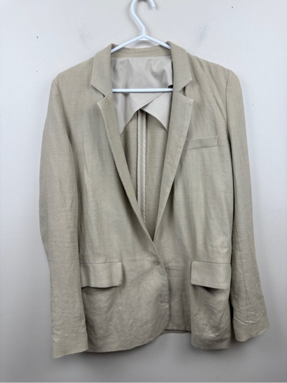 ACNE Blake heavy linen Light Beige Blazer USA 4